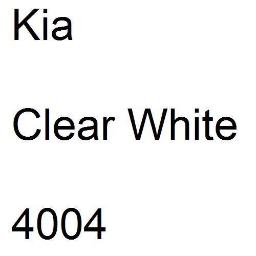 Kia, Clear White, 4004.